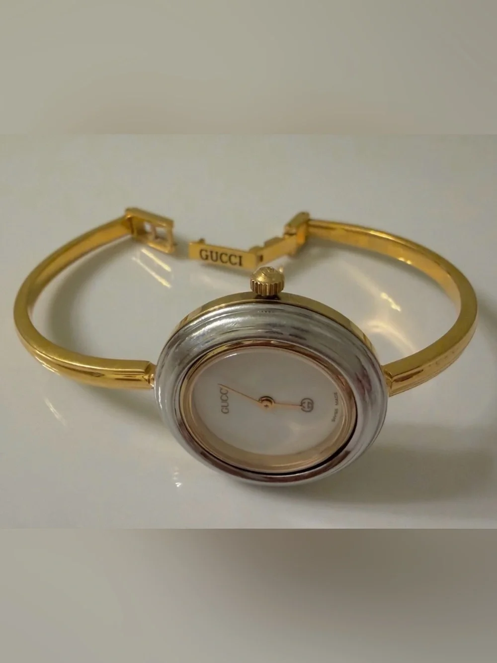Gucci Silver Metal Bezel “Only